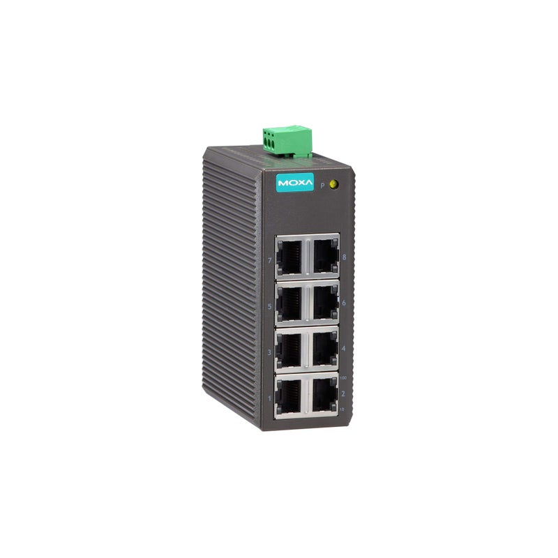 MOXA EDS-208 - موكسا 8 منافذ مستوى دخول مفتاح إيثرنت غير مُدار مع (8) منافذ 10/100BTX (هيكل بلاستيكي) (مزود الطاقة غير مشمول). - Image 2